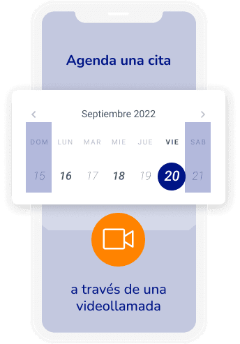 Agenda una videollamada o envíale un mensaje directo